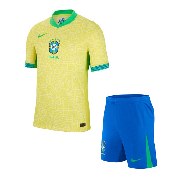 Camiseta Brasil Replica Primera Ropa Niño 2024